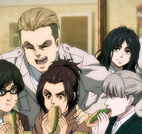 evxniing's tweet photo. just pieck being happy every time she's around porco https://t.co/mAP8CyDYst