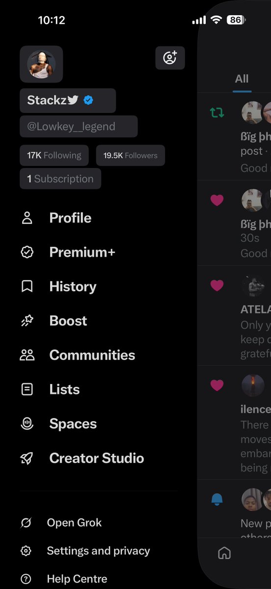 Lowkey__legend's tweet photo. I'm a Premium+ user...
So when I engage with your content, it increases your accounts quality and you earn more.
If you're serious about monetization, let's connect❤️💪 https://t.co/KglNQDaAaa