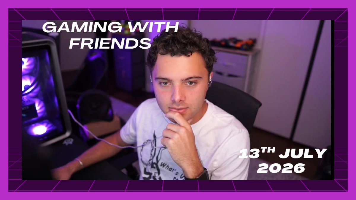 mfewtrelltwitch's tweet photo. 💟MAX•FEWTRELL•TWITCH•STREAM💟
Gaming with Friends - 13th July 2026
Playing Marbles, GeoGuessr, TimeGuessr & Counter-Strike with Dazzle, Lorenzo, Fritz & Bankai
https://t.co/r5nTmxFfcN
#maxfewtrell #twitch #twitchstreamer #gamer #quadrant https://t.co/DLGGw35GhE