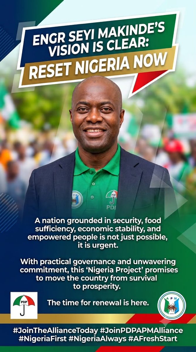 CalebAdelakin's tweet photo. Governor Seyi Makinde’s "Reset Nigeria Agenda" aims to scale his proven, people-first governance model nationwide to decisively tackle hunger, inflation, and insecurity. By prioritizing technical competence and practical reforms over empty political rhetoric, https://t.co/aQ6AvhO4v3