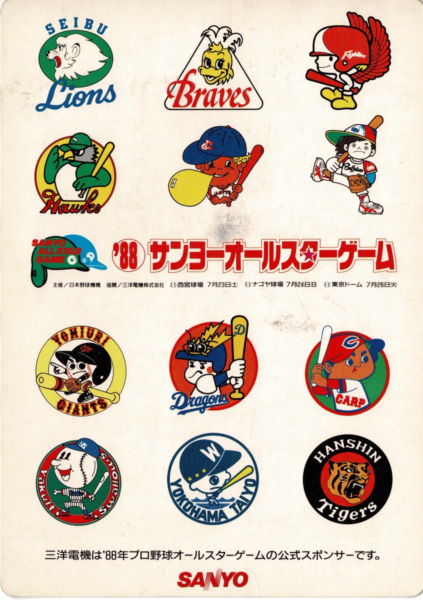 いろんな出来事があった昭和63(1988)年。 プロ野球だけでもこの12球団