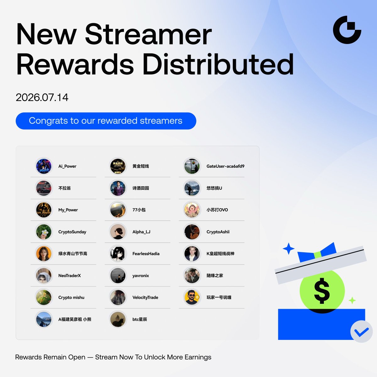 Gate Live | Streamers Wanted tweet media
