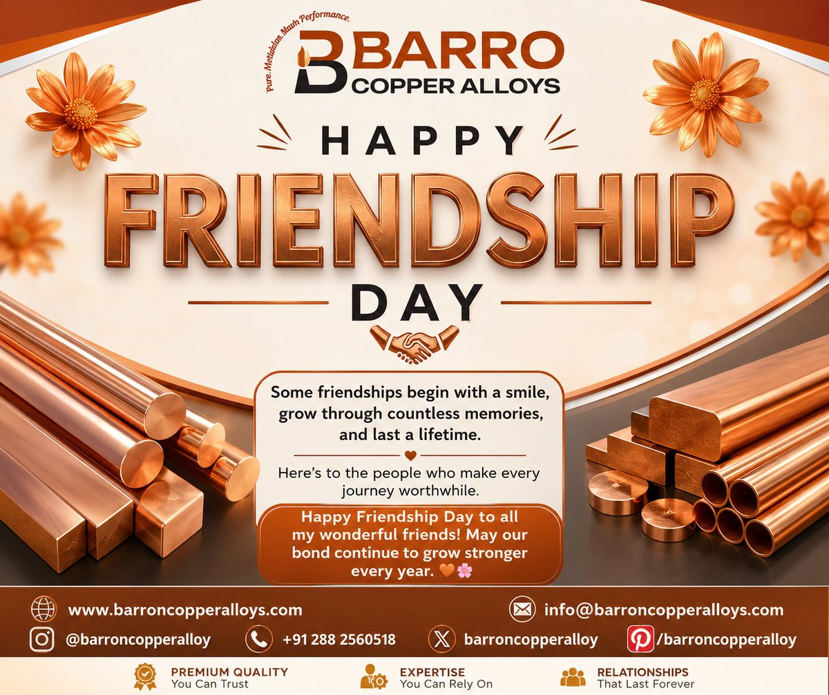 barroncopperllp's tweet photo. Happy Friendship Day! 💙✨
#HappyFriendshipDay #ForeverFriends #Besties #Friendship #FriendsForLife #GoodTimes #TrueBond #LoveMyFriends #CheersToFriendship #SmileTogether #Memories #GoodVibes #FriendshipMagic #StayBlessed #CelebrateTogether https://t.co/AUIfx3mAjF