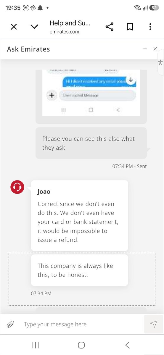 Hashimkhan3317's tweet photo. @makemytripcare @makemytrip @emirates @dnatatravel
Please I request about my refund but makemytrip ask Emirates airline already transferred to me but I check with airline they said if I pay agency they never pay directly customs https://t.co/tdoawlIJSH