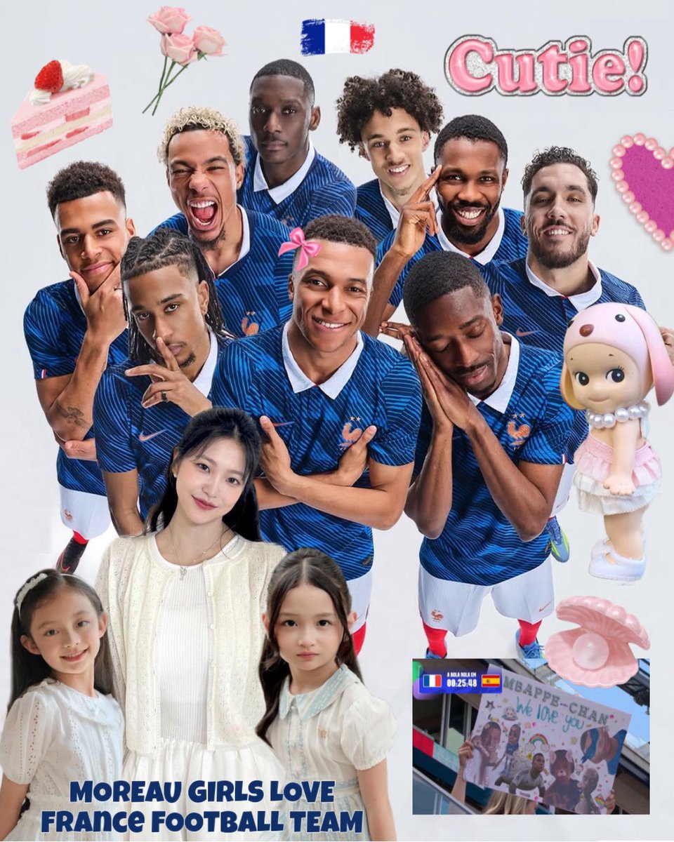 Auroraese's tweet photo. Les Bleus' newest (and cutest) creative director, today’s masterpiece edited by my 8-year-old baby, Viccy. 🇫🇷 https://t.co/M4VqmOLKjY