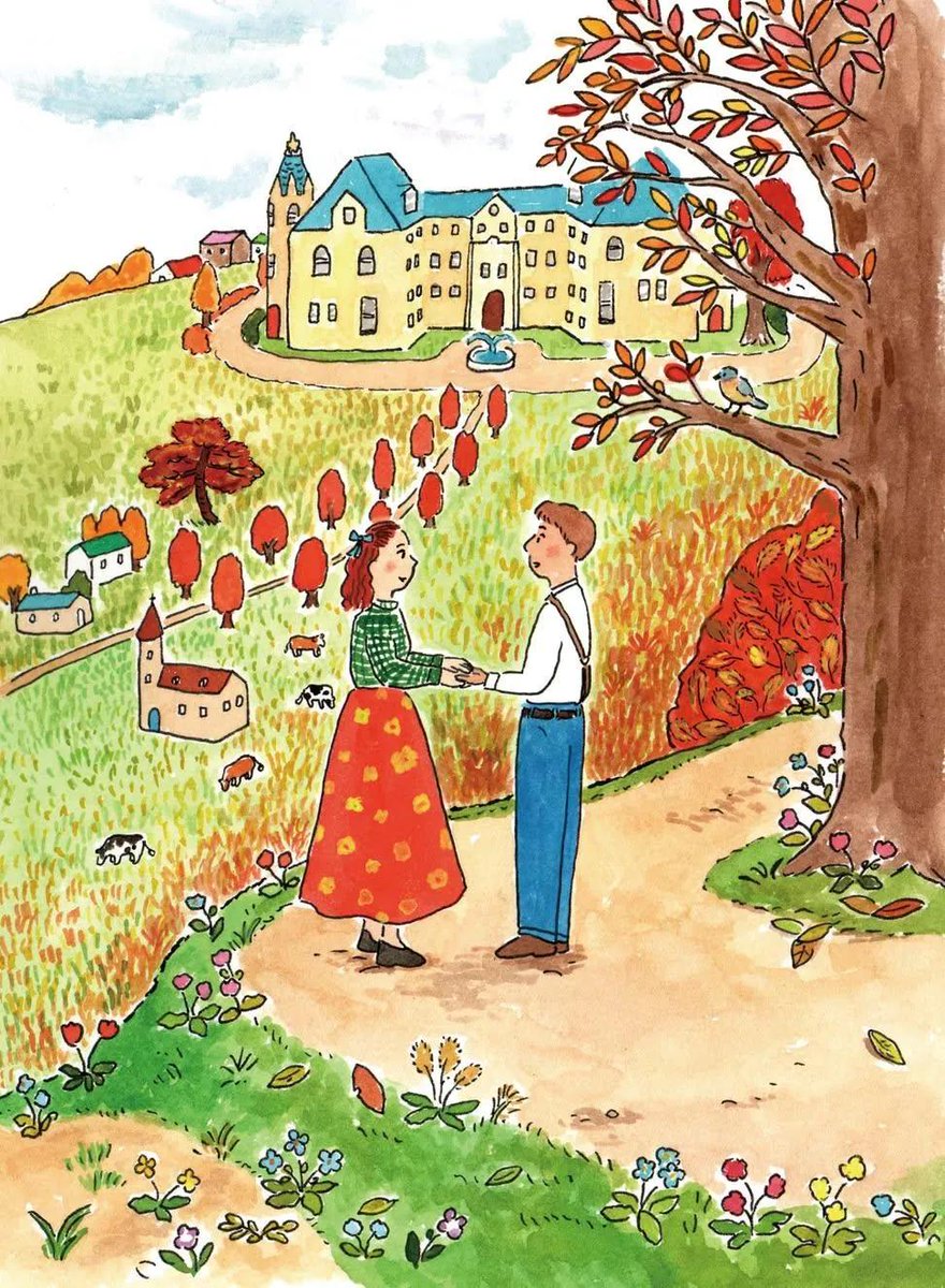 Taaruk_'s tweet photo. GPT image 2 on Chatgpt 

Prompt:
Whimsical hand-drawn watercolor and colored-pencil illustration of a peaceful everyday life scene, inspired by a cozy vintage children's picture book. Create a richly detailed, story-filled environment with charming ordinary people doing simple daily activities—cooking in a warm kitchen, tending a lush garden, sharing tea at a wooden table, working in a quiet neighborhood, or meeting on a countryside path. Loose imperfect black ink outlines, naive hand-drawn proportions, visible pencil marks, soft watercolor washes, slightly uneven coloring, warm paper texture, gentle muted reds, greens, blues, yellows and earthy oranges. Fill the composition with tiny narrative details: flowers, leafy trees, potted plants, cats or small dogs, birds, cups, kitchen utensils, fruit bowls, old furniture, scattered autumn leaves and cozy household objects. Wide storybook composition, playful perspective, calm nostalgic atmosphere, warm human emotion, traditional analog illustration, scanned vintage paper feel, no photorealism, no 3D, no glossy digital art, no text, highly detailed editorial children's book artwork.