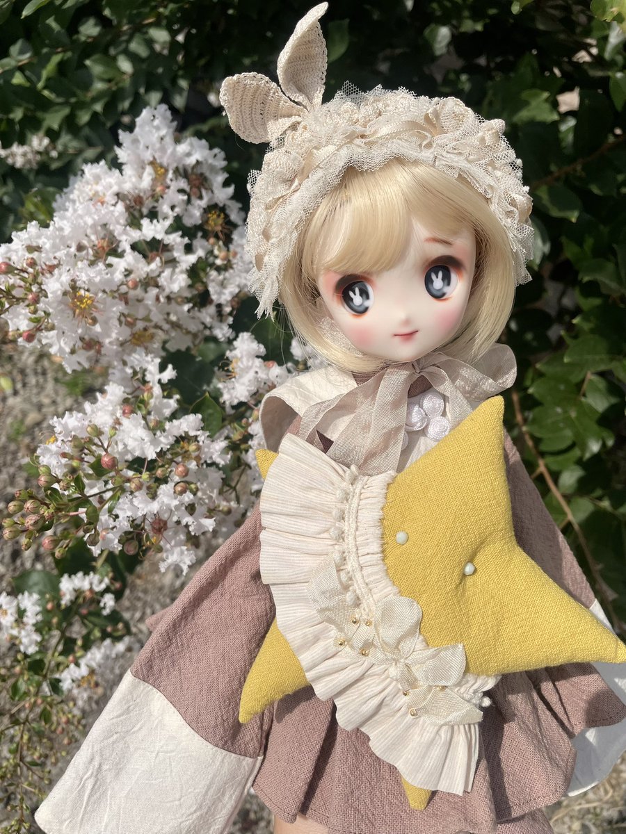 akkindaxx's tweet photo. イドルでお迎えしたものたち！

うさ耳ヘッドドレスの新作と、星ちゃんクッション🌟はなちゃん可愛くなりました🤍

#のわのふく 
#디어래빗 
#DearRabbit_子 https://t.co/Y9uds1Mfz9