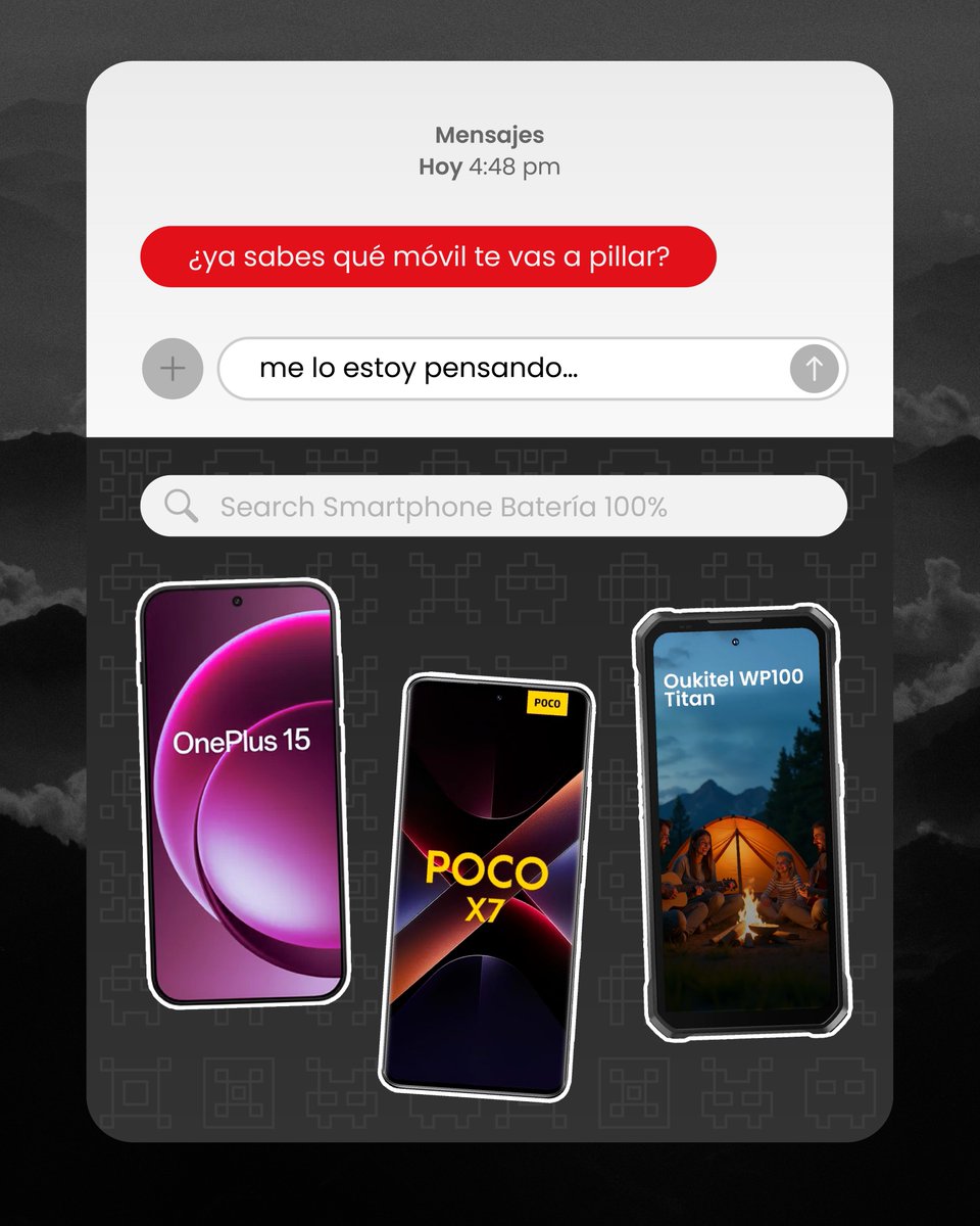 Lowi_es's tweet photo. ¿Tú también mareas a todo tu grupo de colegas cuando te toca cambiar de móvil? 💬📱

Si tu único requisito es que la batería aguante más que tus ganas de finde... Pásate por nuestro blog y ficha los smartphones que lo aguantan TODO 👇
https://t.co/QMU5SRouEL

#EsePuntoDeMás🔴 https://t.co/lBRV1pWsd4