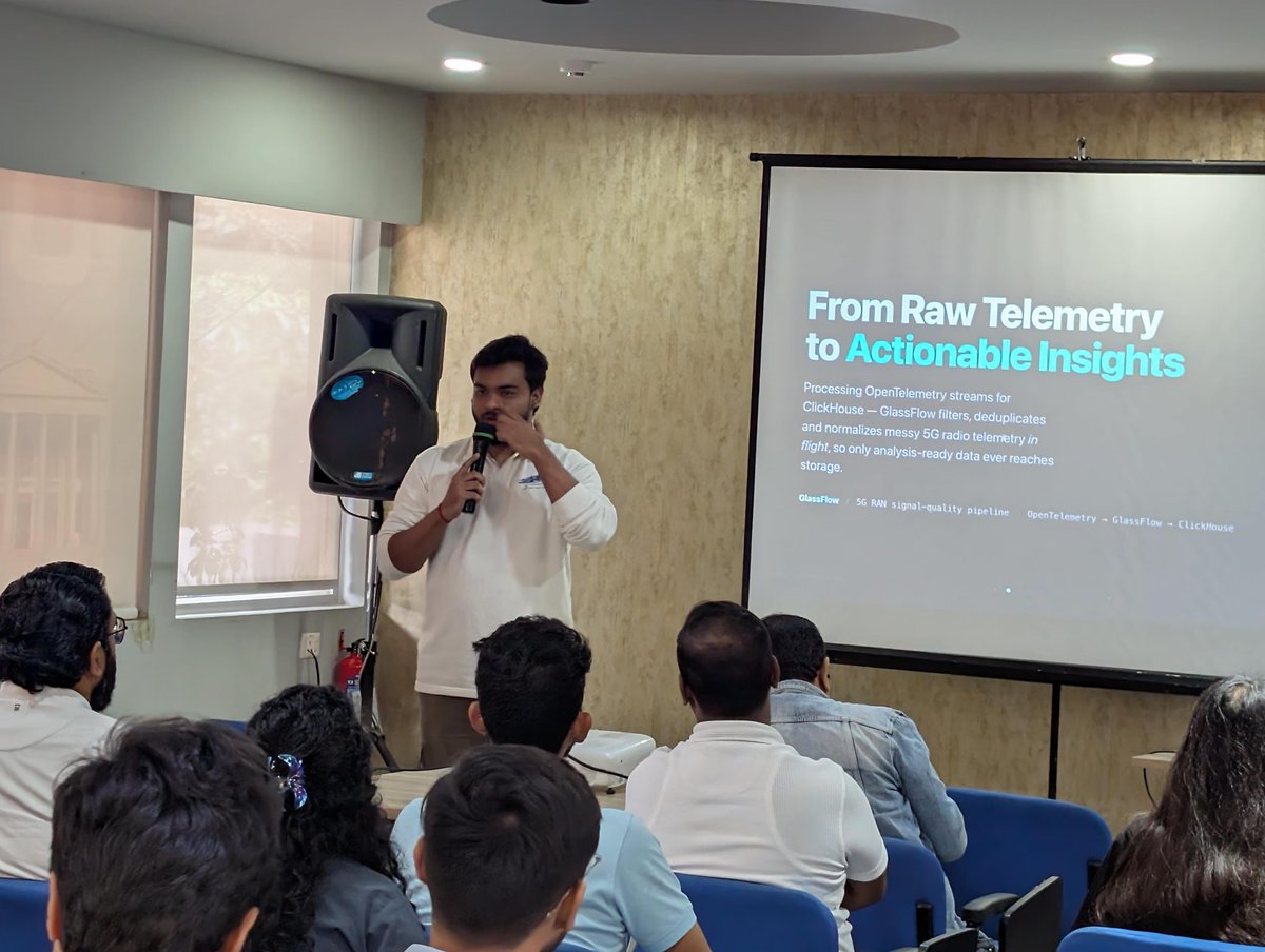 glassflowdev's tweet photo. Thanks to all who showed up for Pipes, Streams, and Queries with @ClickHouseDB last week 🙌

Sasi Teja broke down how to turn raw #OpenTelemetry streams into real-time insights in #ClickHouse.

Want to try it yourself?
Full demo here 👇 https://t.co/XJLXxF7lYN https://t.co/o6u9STBaeD