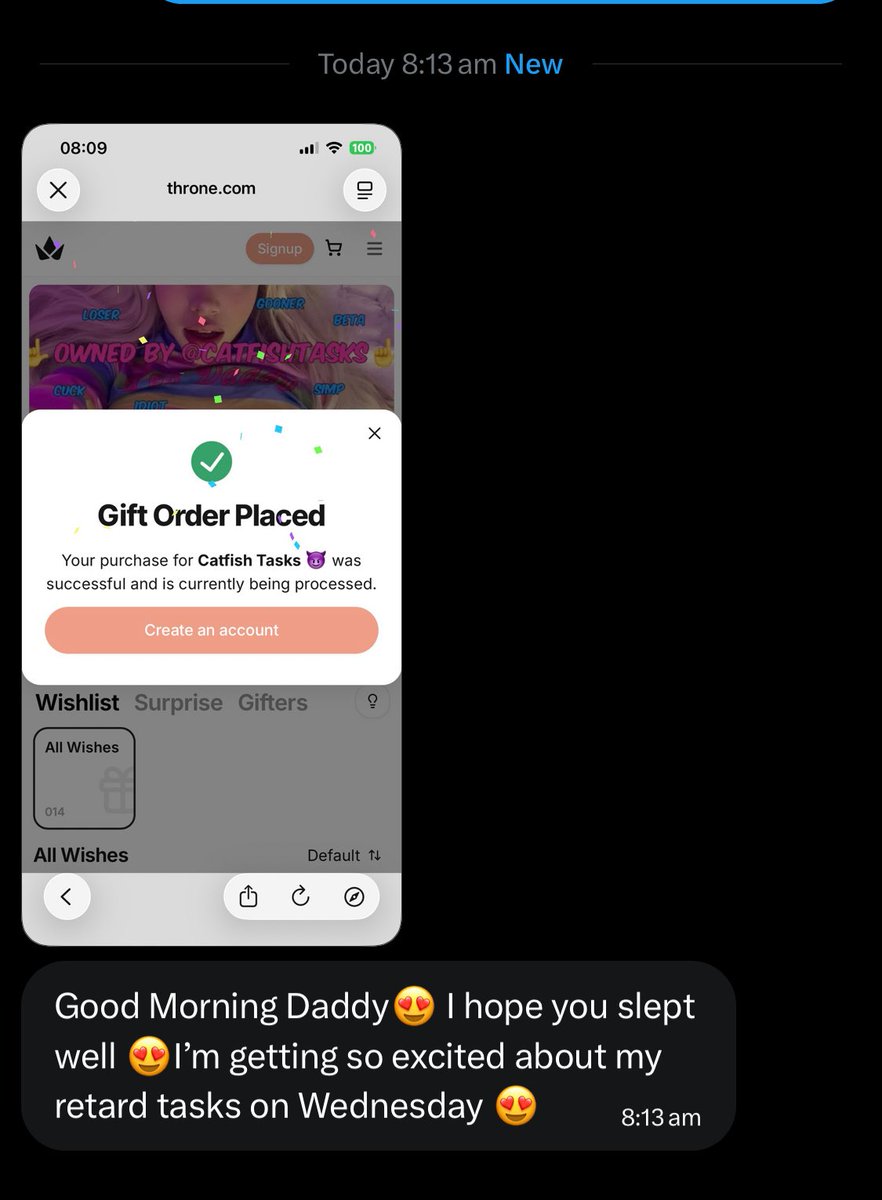 CatfishTask's tweet photo. This is what a good boy looks like🤭

Such an infatuated little gayboy🥰🏳️‍🌈 if only wifey knew you loved an evil online scammer more than her🤡😂

I’ve had so many wife hating gooners approach me recently😈😈 keep it coming freaks😏

.
Findom femdom misogyny manscam straight cuck https://t.co/xsp3HWKtWq