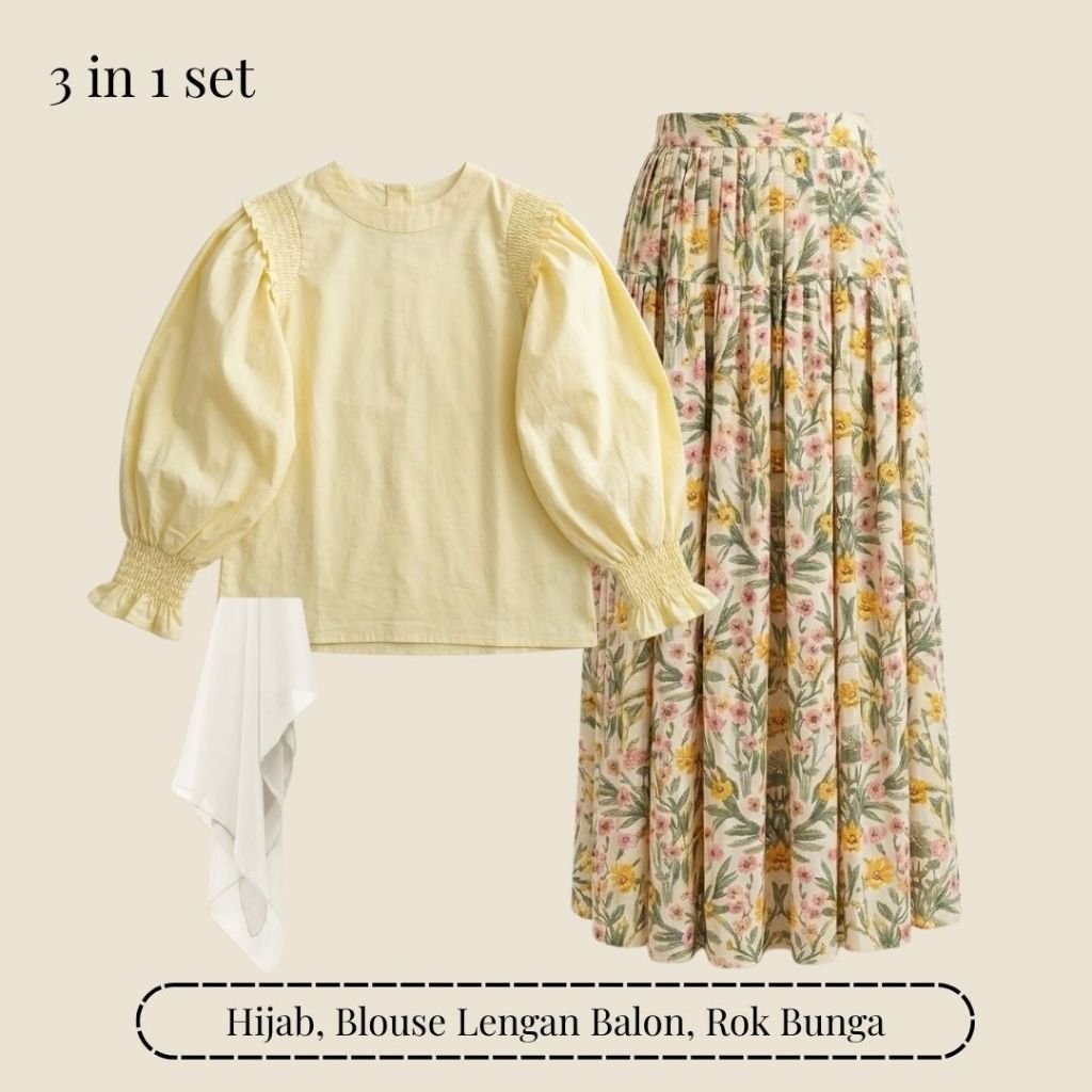 Callmelylyan's tweet photo. Inspirasi outfit yang akhir² ini lagi trend  banget nih....warna butter yellow sama motif bunga bunga 

https://t.co/HwjjuPtq5j
#ootd #hijabers #butter #flower #yellow #inspirasi https://t.co/KbGK9IoScx