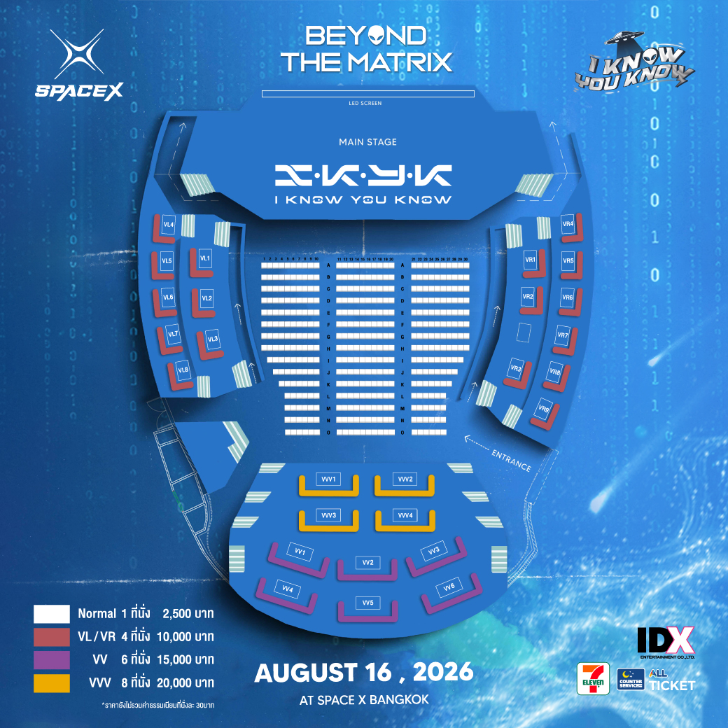 CSAllTicket's tweet photo. 👽 BEYOND THE MATRIX
บางคำตอบ...อาจเริ่มต้นจากการกล้าตั้งคำถาม
📅 16 ส.ค. 2569
📍 SpaceX Bangkok @ spacex.event RCA ชั้น 3
เปิดขายบัตร 15 ก.ค. 2569 เวลา 17.17 น.
ที่ร้าน 7-Eleven และ https://t.co/XbnhMZCwkF
#iknowyouknow #BeyondTheMatrix #ALLTicket #CounterService https://t.co/lXZryke9ch