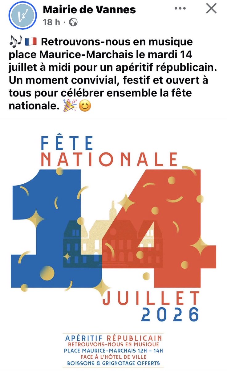 Renard2Gregory's tweet photo. #Vannes #14juillet #FeteNationale #fetnat #2026 https://t.co/YM3jLGSG5p