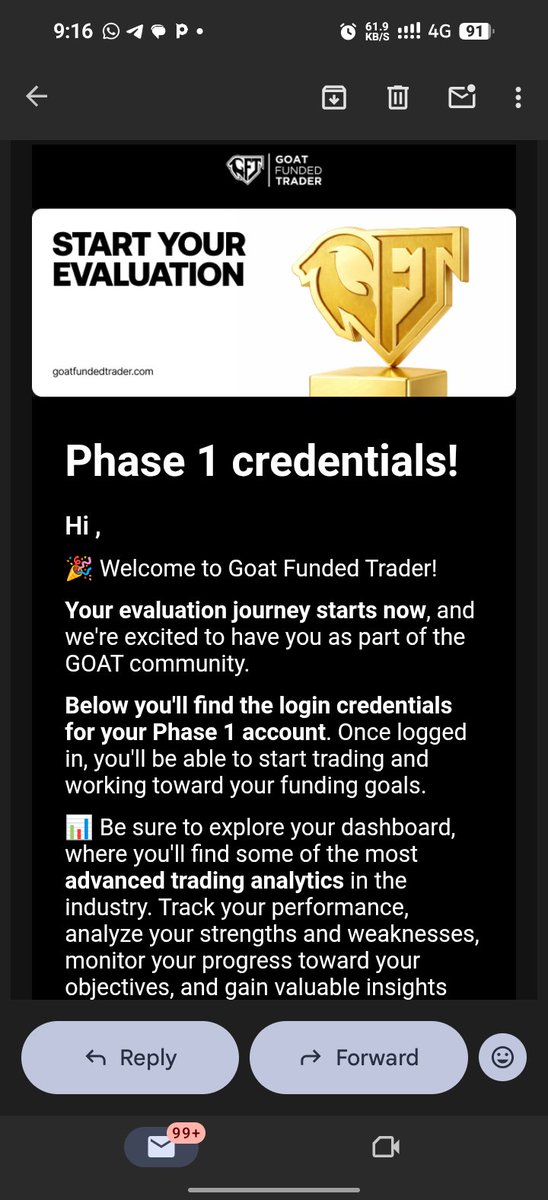 comfortsamfrank's tweet photo. I won a goat funded account from a YouTube channel. π₯
And I'm backing out of Naira Prop Firm β their rules changed and it's no longer for me.
New chapter loading. π
#FundedTrader #PropFirmChallenge #ComfortSamuelFrank https://t.co/LH1WNZK9zA