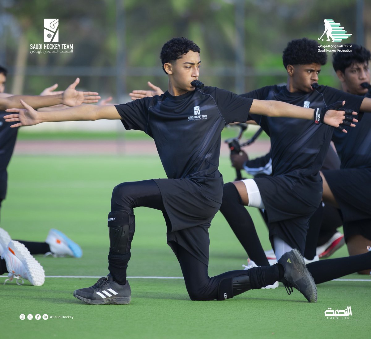 SaudiHockey's tweet photo. بكل عزيمة وإصرار، يواصل المنتخب السعودي للهوكي تدريباته اليومية في المعسكر الإعدادي، استعدادًا لخوض بطولة آسيا للهوكي الخماسي للناشئين، المؤهلة لكأس العالم.🏑🇸🇦

#المنتخب_السعودي_للهوكي https://t.co/GQ6lJmwWLZ