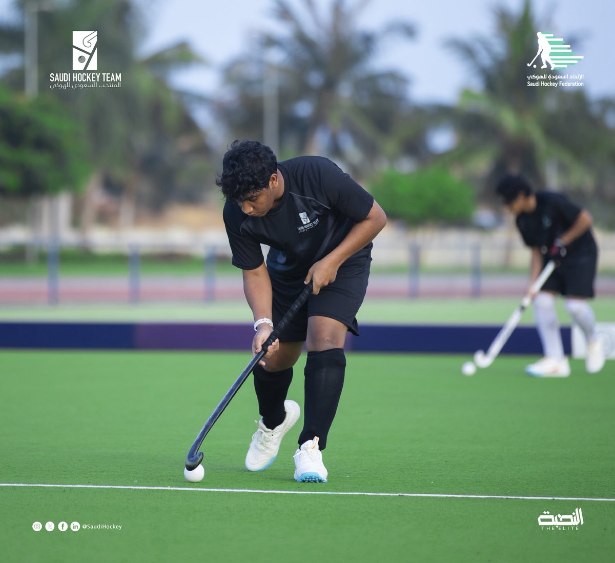 SaudiHockey's tweet photo. بكل عزيمة وإصرار، يواصل المنتخب السعودي للهوكي تدريباته اليومية في المعسكر الإعدادي، استعدادًا لخوض بطولة آسيا للهوكي الخماسي للناشئين، المؤهلة لكأس العالم.🏑🇸🇦

#المنتخب_السعودي_للهوكي https://t.co/GQ6lJmwWLZ