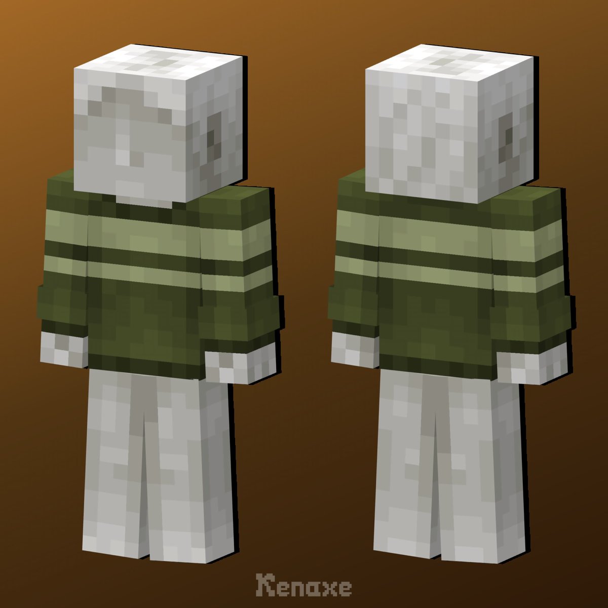 KenaxeSkins's tweet photo. Statue with a sweater #Minecraft skin commission 

#art #pixelart #blockbench #commissionsopen https://t.co/apYIF3q3KC