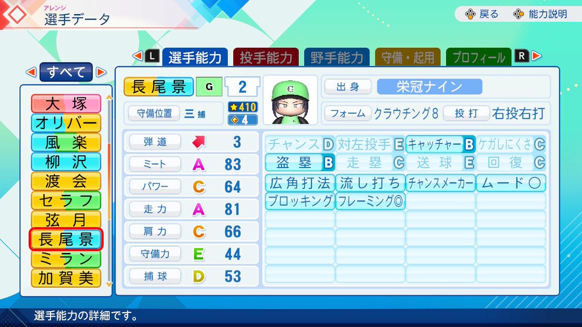 bvgc730's tweet photo. あ��ての転生なし天才肌なし強いステの選手もなしムード×ありの下剋上高校の三年モードは春夏優勝で終了
最初は青得もない⭐︎59ぐらいしかなかった野良先発投手もこれぐらい育ったから新入生ガチャが下振れても今作は結構やれるね https://t.co/Osgz8ZvqiF