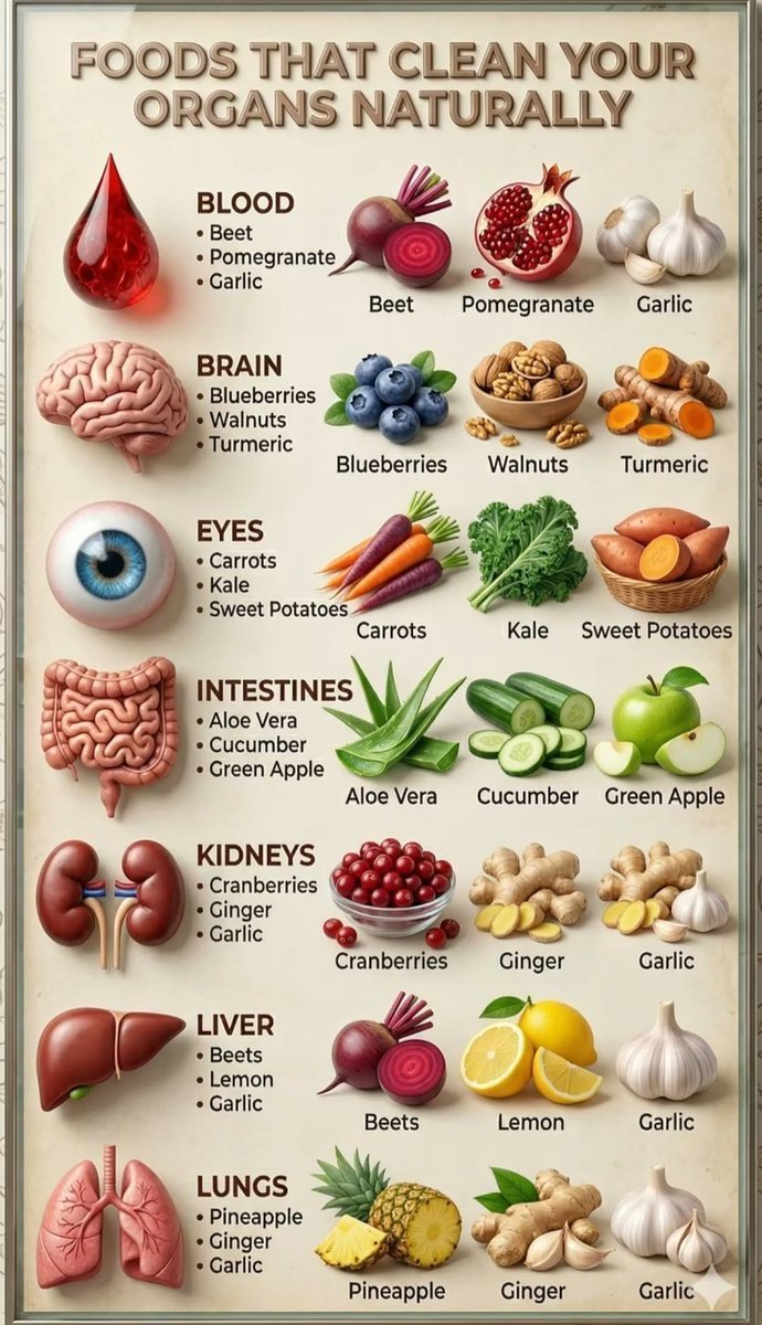 Healthypsv's tweet photo. Foods that clean your Organs naturally https://t.co/y5fzCvF4Na