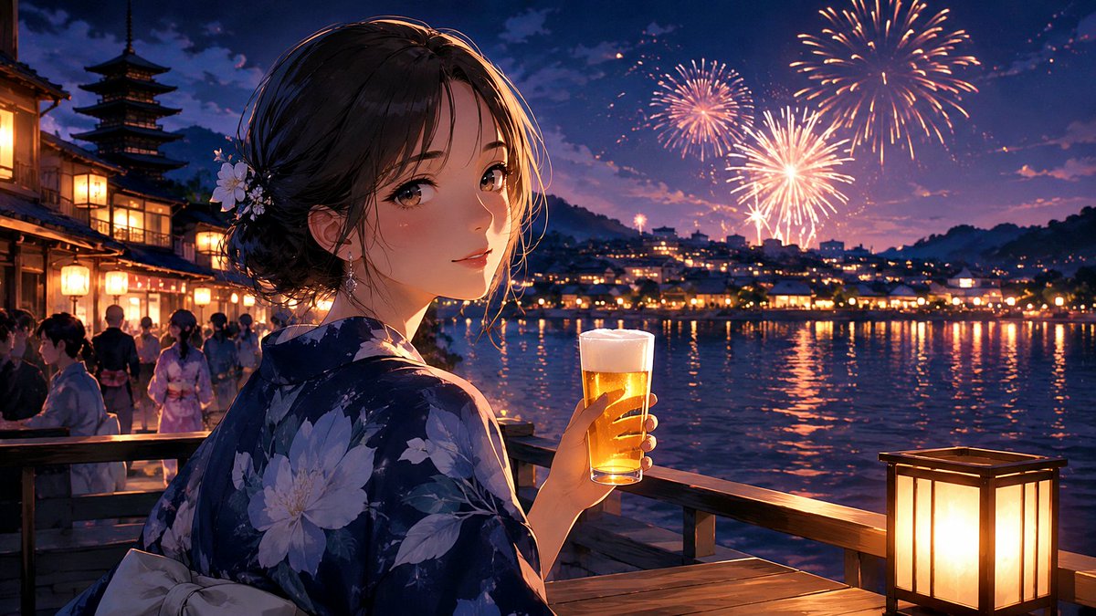 Kyoto Summer Festival Fireworks