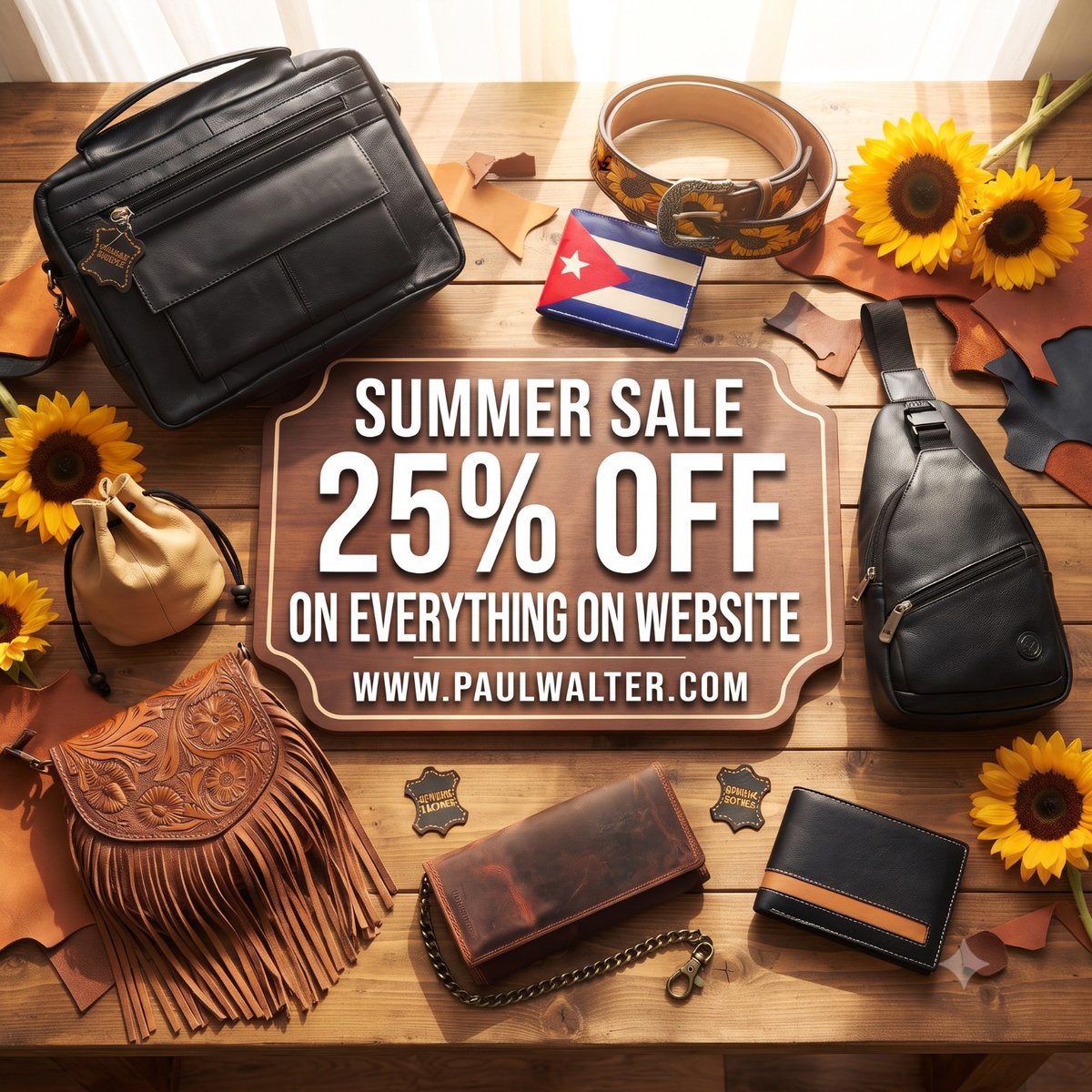Paulwalterusa's tweet photo. ๐๐ป Summer Leather Sale: Everything 25% Off on https://t.co/3lHYxxw4n7 ๐๐ป
.
.
.
#PaulWalter #LeatherGoods #SummerSale #HandcraftedLeather #LeatherAccessories #SaleAlert #EverydayCarry #SummerStyle #LeatherStyle #Sale2026 https://t.co/sFOXhNZF2q