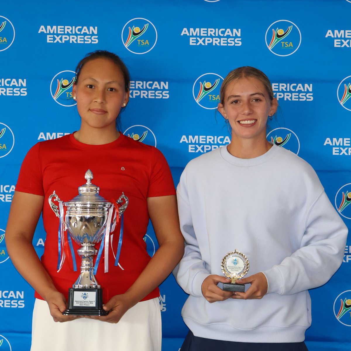 TennisSA's tweet photo. The Benoni Super 8 Finals recap 🏆🎾

What a week of tennis! The finals are officially done and dusted! 

A huge congratulations to our section winners: Shane Furrows, Marjan Japarova, Vladimir Ignjatov, Jesse de Villiers, Mpho Bowers, Emma Van Rooyen, Regardt Delport and Georgia Frankish! 👏