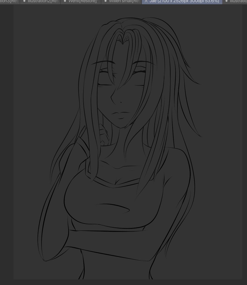 MissEdenNoir's tweet photo. Lines down gonna finish her later today! 
#jae #model #manhwa #vintagemanhwa #leesoyoung #fanart https://t.co/KqcKVQsMYl