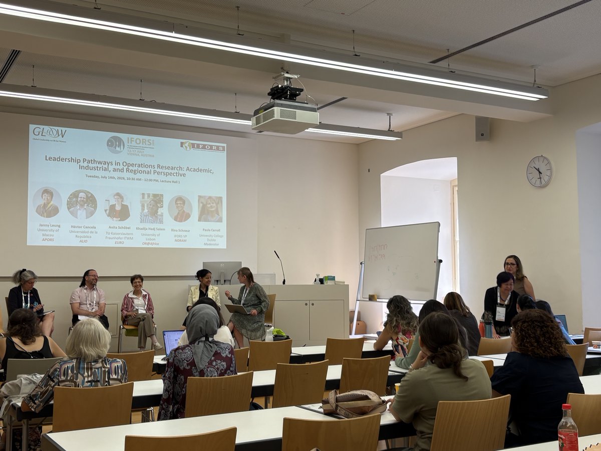 Supernetworks's tweet photo. Outstanding GLOW panel at the @iforsofficial conference in Vienna with great support from wonderful males. #leadership #orms https://t.co/XgeVWBtRBO