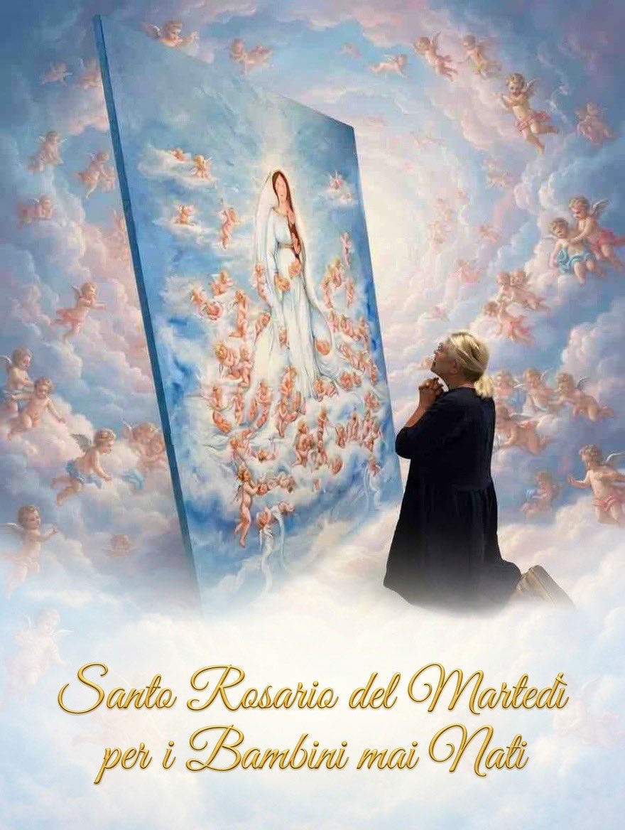 madrediluce's tweet photo. ❤️🙏 IL SANTO ROSARIO DEL MARTEDÌ 🙏❤️
Alla Madonna, MADRE DELLA LUCE, per i BAMBINI MAI NATI ✝️

Affidiamo a Maria tutte le nostre intenzioni, le nostre sofferenze e le nostre speranze🙏 https://t.co/DJbXFEJd7J