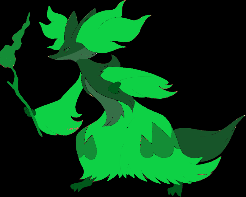 DracovishGlazer's tweet photo. Delphox is green now https://t.co/GWn5jAGEIf