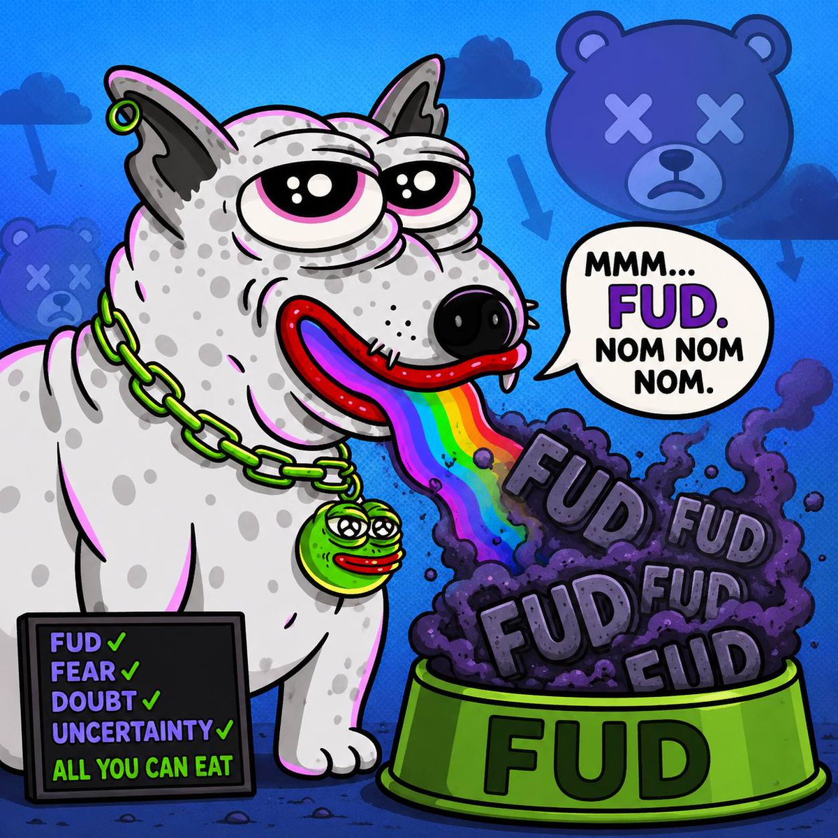 pepesdog_en's tweet photo. The louder the FUD, the hungrier Pepesdog becomes. Conviction isn’t spoken—it’s proven through every cycle. https://t.co/eqp6etqhvK