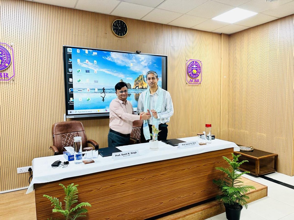 DrSunitKSingh's tweet photo. Prof. Suman Dhar, Vice Chancellor, TERI, Delhi delivered a talk titled "Human pathogenic bacteria Helicobacter pylori: Implications in Health &amp; Disease" on July 14, 2026 at ACBR in  the Valedictory function of SURP-2026. @YeDesHaiMera @UnivofDelhi @ugc_india @AICTE_INDIA @bhupro https://t.co/Tjqkw2RHyX