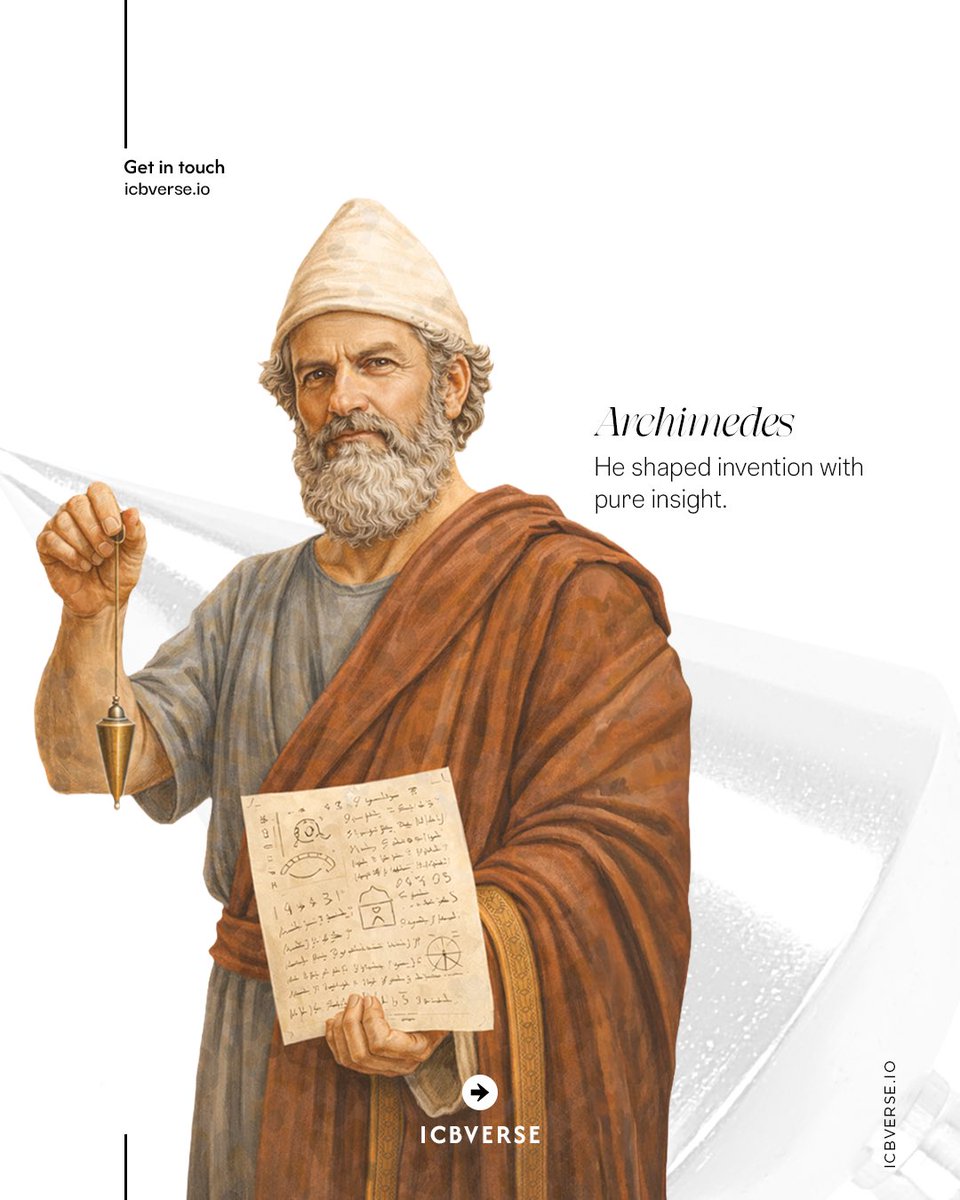 icbverse's tweet photo. Meet the AI Twin of Archimedes inside ICBVerse. ⚡

Discover geometry, buoyancy, mechanical design, and the math behind motion and force through AI.

Because the greatest ideas keep moving humanity forward.

#ICBVerse #Archimedes #Innovation https://t.co/pT15zC2Cep