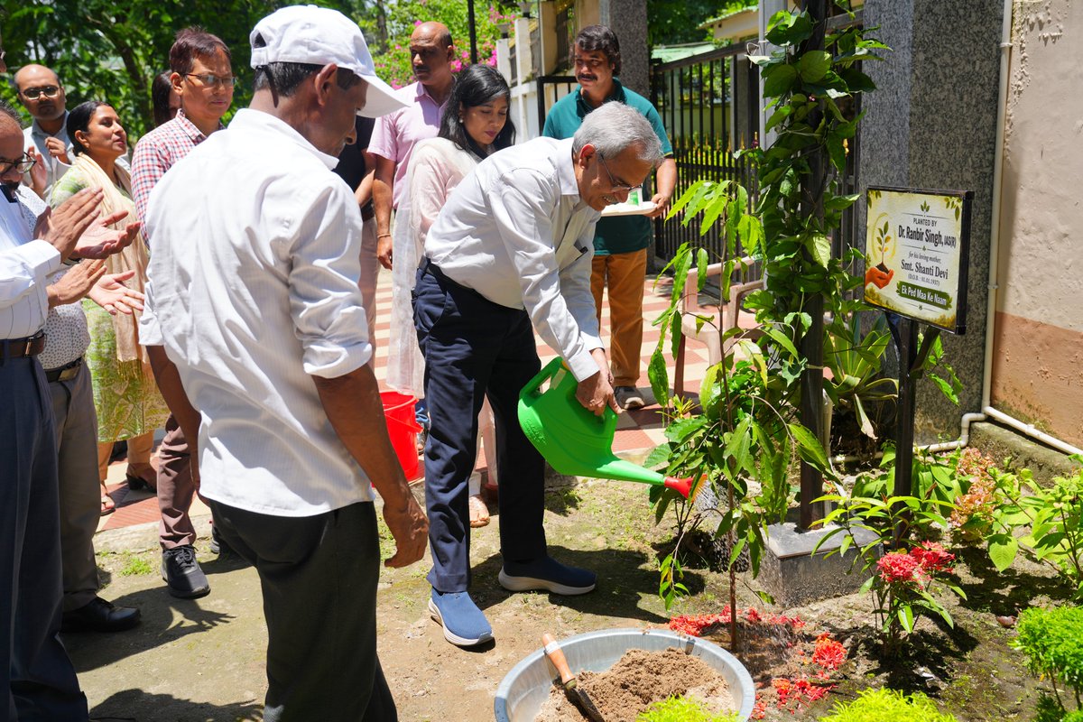 BBoard1982's tweet photo. On 14 July 2026, a tree plantation drive under the 'Ek Ped Maa Ke Naam' campaign was held at Brahmaputra Board Colony, Guwahati. Chairman Dr. Ranbir Singh and GM Er. Abhay Kumar led officials in planting saplings, showing their commitment to sustainability.

#EkPedMaaKeNaam https://t.co/YR0RWEvWVm