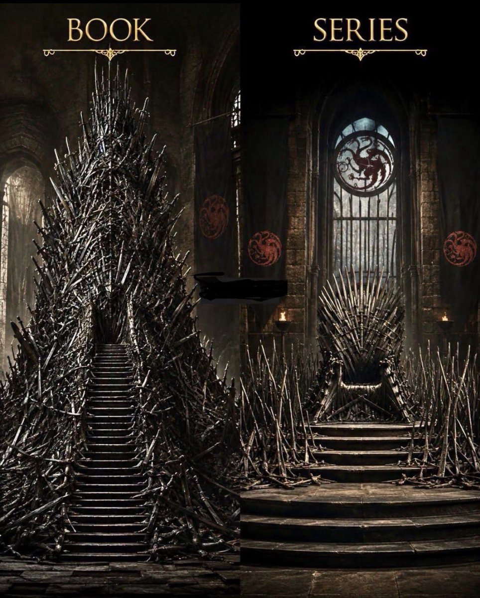 emmywayne64's tweet photo. They should have made the throne like the book !
Aegon didn’t take all them damn swords for nothing !! Dammit HBO￼ https://t.co/ouCPd77eUn