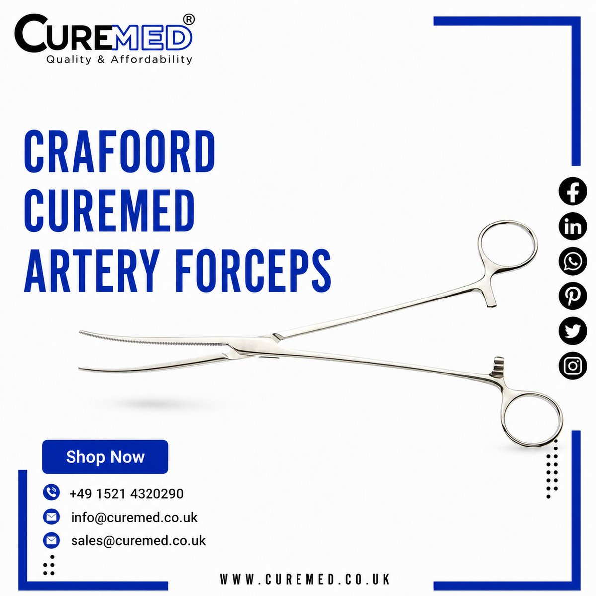 curemedofficial's tweet photo. Crafoord Curemed Artery Forceps ✂️🩺

Shop Now At: 👇👇👇
🔗 https://t.co/GGdRpWCVkQ
📞 Contact us for any questions or inquiries! Our friendly team is ready to assist you! 😊💬
📧 info@curemed.co.uk
📞 +44 7450529223
📱 WhatsApp: +49 15214320290
#MedicalTools  #ArteryForceps https://t.co/jt9btq51AW