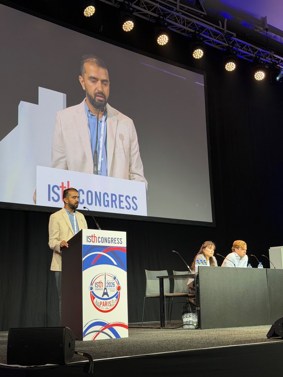 Sn3083's tweet photo. Oral presentation at #ISTH2026 https://t.co/vr2O90MEar