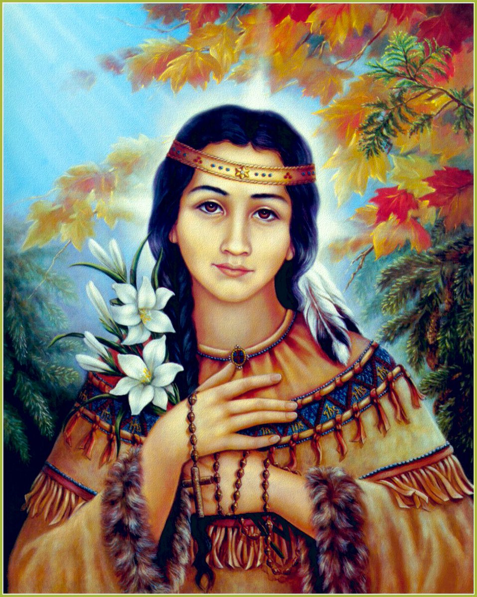 RosaryMum's tweet photo. Today we celebrate the feast day of the first Native American saint, St. Kateri Tekakwitha. Pray for us! https://t.co/G1D2vNQH59