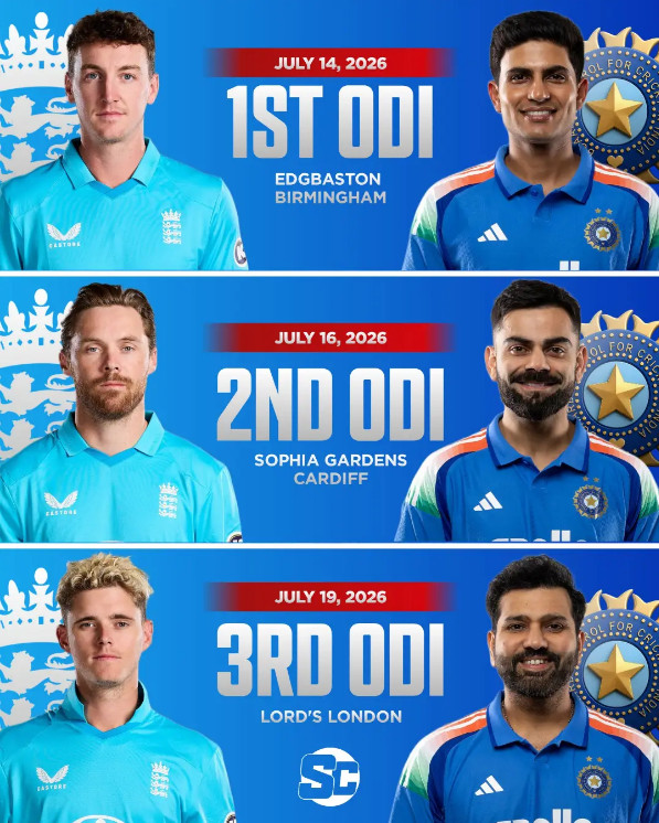 mycrichd's tweet photo. The Men in Blue have back-to-back international assignments lined up! Watch Live in 4k HD -MyCricHD.com

India vs England - ODI Series 🇮🇳🏴󠁧󠁢󠁥󠁮󠁧󠁿🏏

📍1st ODI: July 14-Edgbaston, Birmingham

📍2nd ODI: July 16 - Sophia Gardens, Cardiff

📍3rd ODI: July 19 - Lord's, London

#mycrichd https://t.co/mBNSrPABET