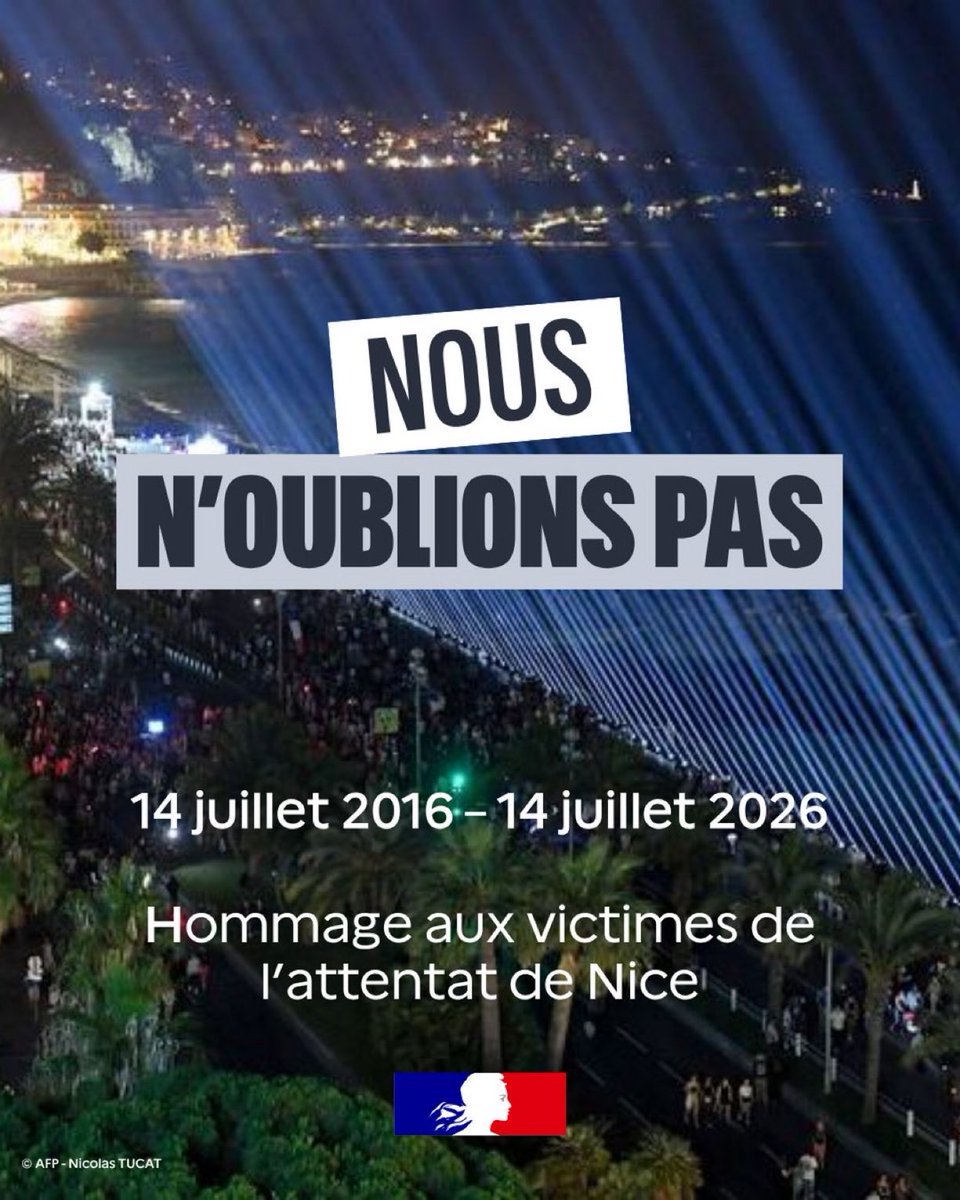 Image de Préfet de l'Eure - #Hommage | Il y a 10 ans, l'attentat de #Nice frappait notre pays.
En ce 14 juillet, nous rendons h