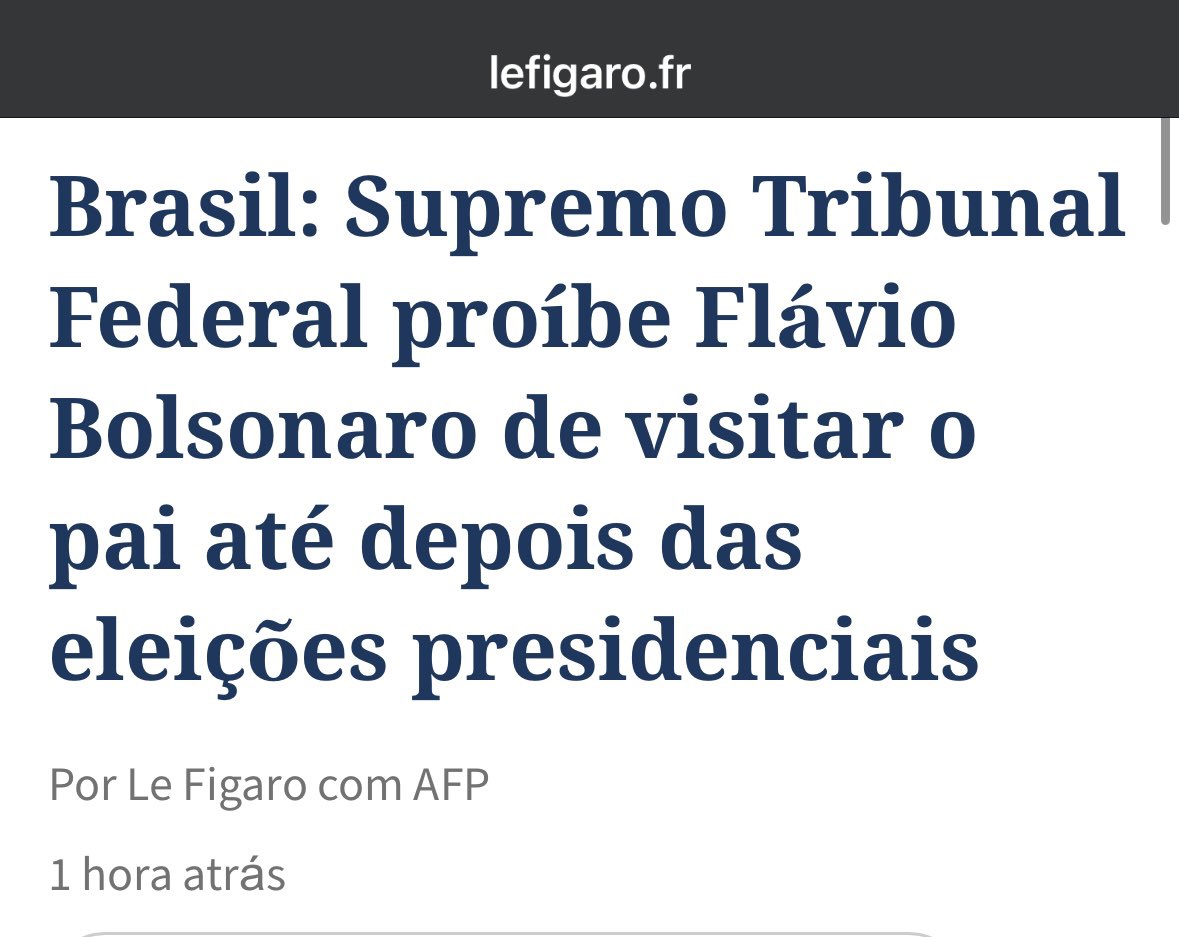 lordivan22's tweet photo. Brasil 🇧🇷: Continua a repercussão internacional sobre a decisão de Moraes suspender as visitas de Flávio ao pai.
“a ação judicial surge em um momento de paridade nas pesquisas com Luiz Inácio Lula da Silva” destaca o jornal argentino “Lá nacion” https://t.co/9murQFsMNU