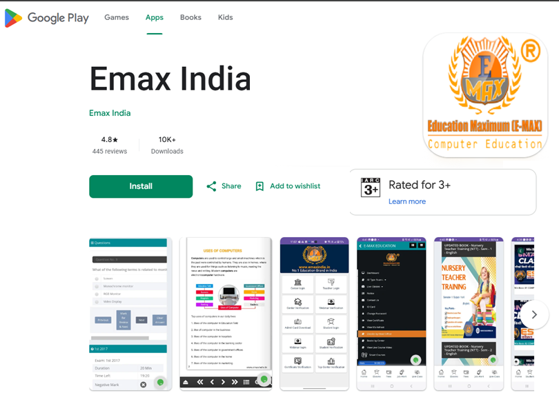no1computer's tweet photo. 📢 Important Notification – Download the E-MAX INDIA App

Dear Center Heads &amp; Students,

The E-MAX INDIA App is available for download on the Google Play Store.

https://t.co/15Ub7XTmb1

E-MAX INDIA
Empowering Education Through Technology https://t.co/wR9ROUH4bv