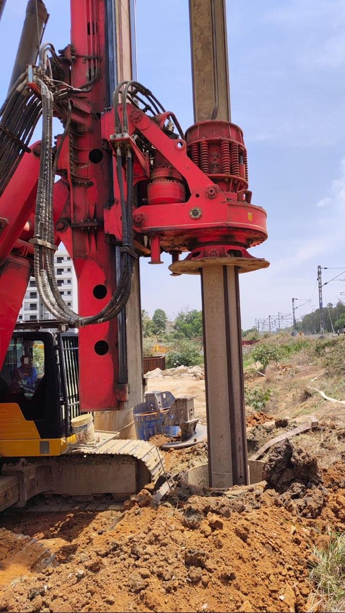 KridePrm's tweet photo. 🚧 BSTP Updates | Corridor-4 | Kanaka Line | Package C4A

📍 Location: Heelalige Station (At-Grade)

🔄 Work in Progress

* Pile P-03, Grid-04 (RHS): Tremie pipe lowering in progress.
* Pile P-03, Grid-07 (RHS): Boring in progress (8 m completed).
* Pile P-03, Grid-04 (RHS): Top reinforcement cage lowering in progress.

📸 Construction Progress:
Below are the latest snapshots highlighting the ongoing construction works at Heelalige At-Grade Station under Corridor-4 (Kanaka Line), Package C4A.

#Bengaluru_Suburban_Rail_Project
#BSRP
@RailMinlndia
@AshwiniVaishnaw
@VSOMANNABJP
@MBPatil @EIB @KfW_FZ_int
@chiefsecy_gok @SWRRLY
@RVNL @PJB @NCC @Ltditd
@TheMetroRailGuy 
@RailAnalysis 
@MetroRailNewsHQ 
@Railwhispers 
@MetroRailToday_ 
@bengalurutrains
@moneycontrolcom