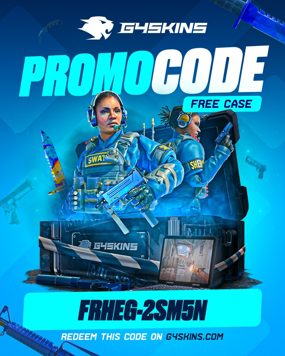g4skinsdotcom's tweet photo. Want a FREE case? Hurry up and redeem the code now!๐ฅณ
#promocode #code #free #g4skins #cs2 #cs #counterstrike #counterstrike2 #freecode #csgo #milspec #case #freecase https://t.co/SID202UDm7