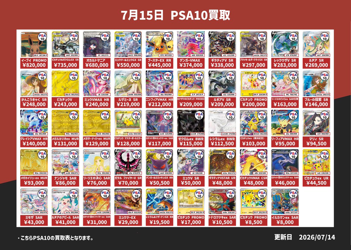 高額カードのお持ち込みありがとうございます！ 全て満額で買い取らせ