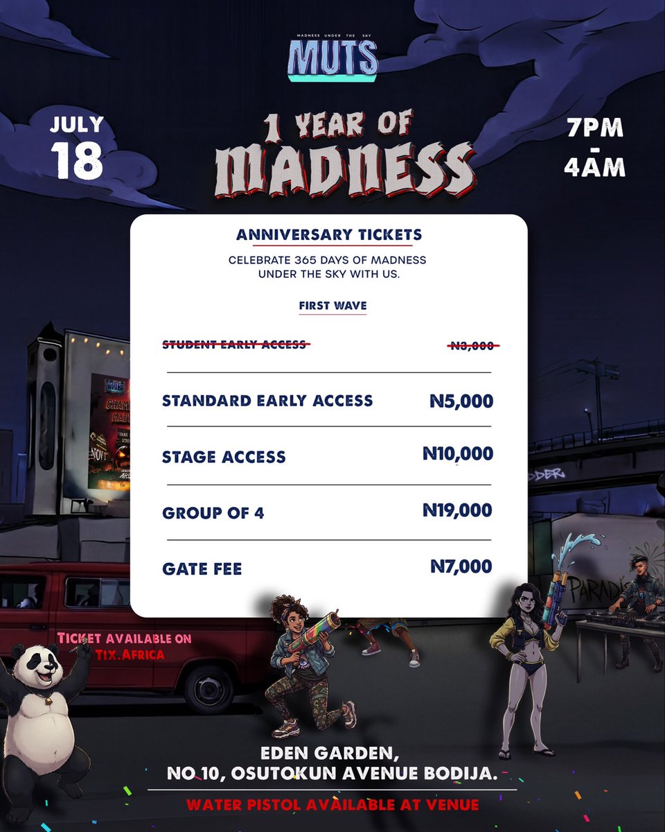 mutsxperience's tweet photo. 365 days. One movement. One unforgettable anniversary. 🥳💦

Grab your ticket now and celebrate 1 Year of Madness Under the Sky with us. Don’t wait for gate price.

🎟️ Secure yours now. https://t.co/LnznEY2t4e