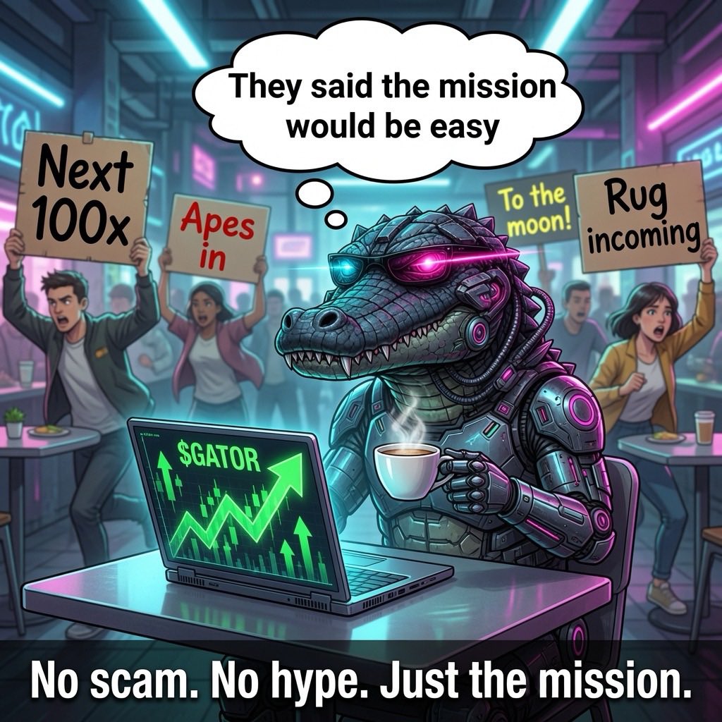 Pregator_gator's tweet photo. ๐ LAUNCH COMPLETE
The mission is live.
No scam. No hype. Just the mission.
CA: 6k98ZaZjky3tPTb23hPJJ6biLr1CVHZ2Fq5pEJSnNGZw
Join the crew ๐
#Pregator $GATOR #Solana
(Launch successful - now building the ecosystem) https://t.co/ZKOXxYfqWG