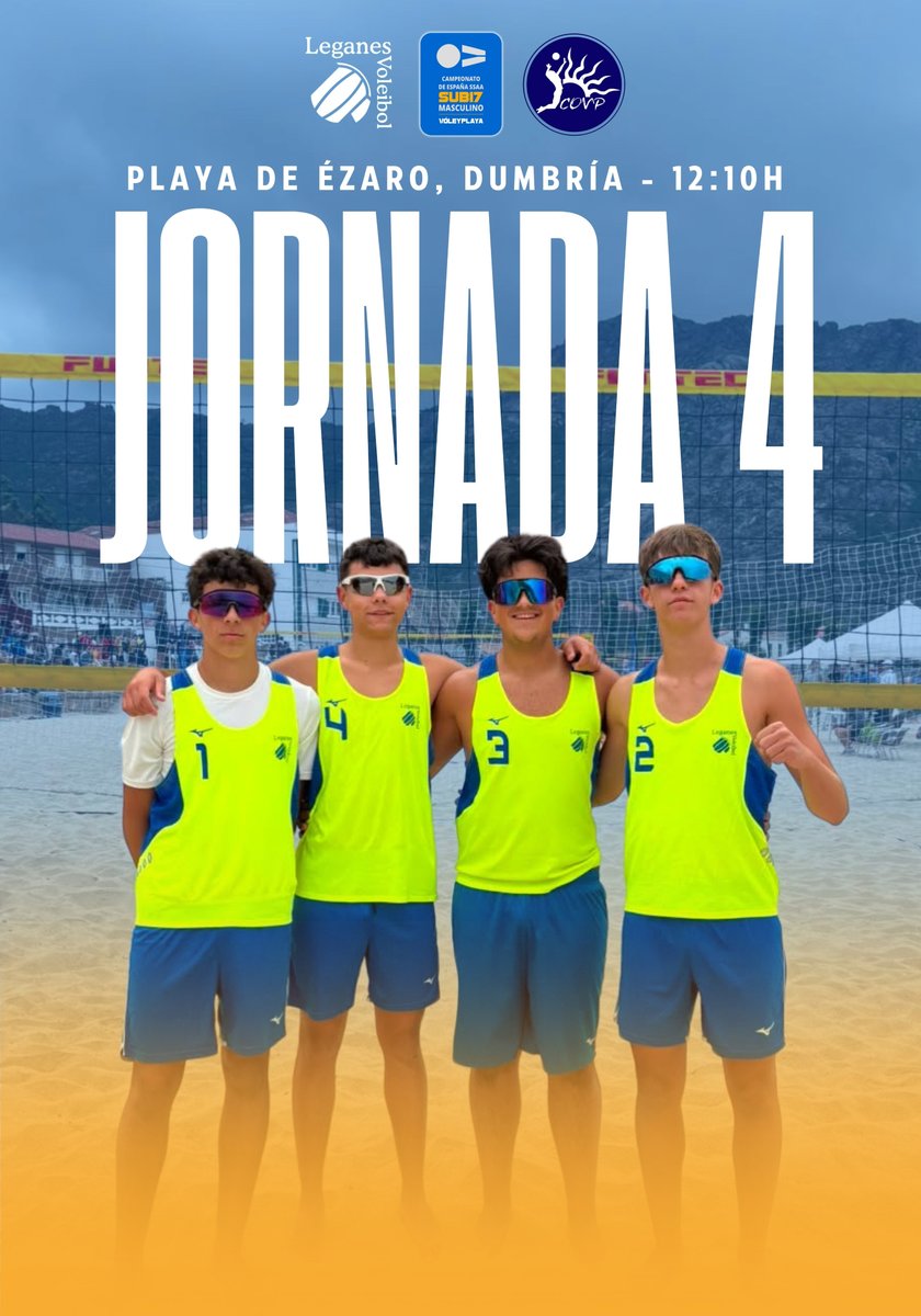 VoleibolLeganes's tweet photo. 4️⃣ Jornada | Campeonato de España Vóley Playa 𝗦𝘂𝗯𝟭𝟳 𝗠𝗮𝘀𝗰𝘂𝗹𝗶𝗻𝗼

🆚 Ourense VP
⏰ 12:10h
🏟️ Playa de Érazo, Dumbría
📲 Sigue en directo el partido
➡️ https://t.co/KDs2XuS9J0

#Cantera | #VamosLega 💙🤍 https://t.co/SfNDvgD77H