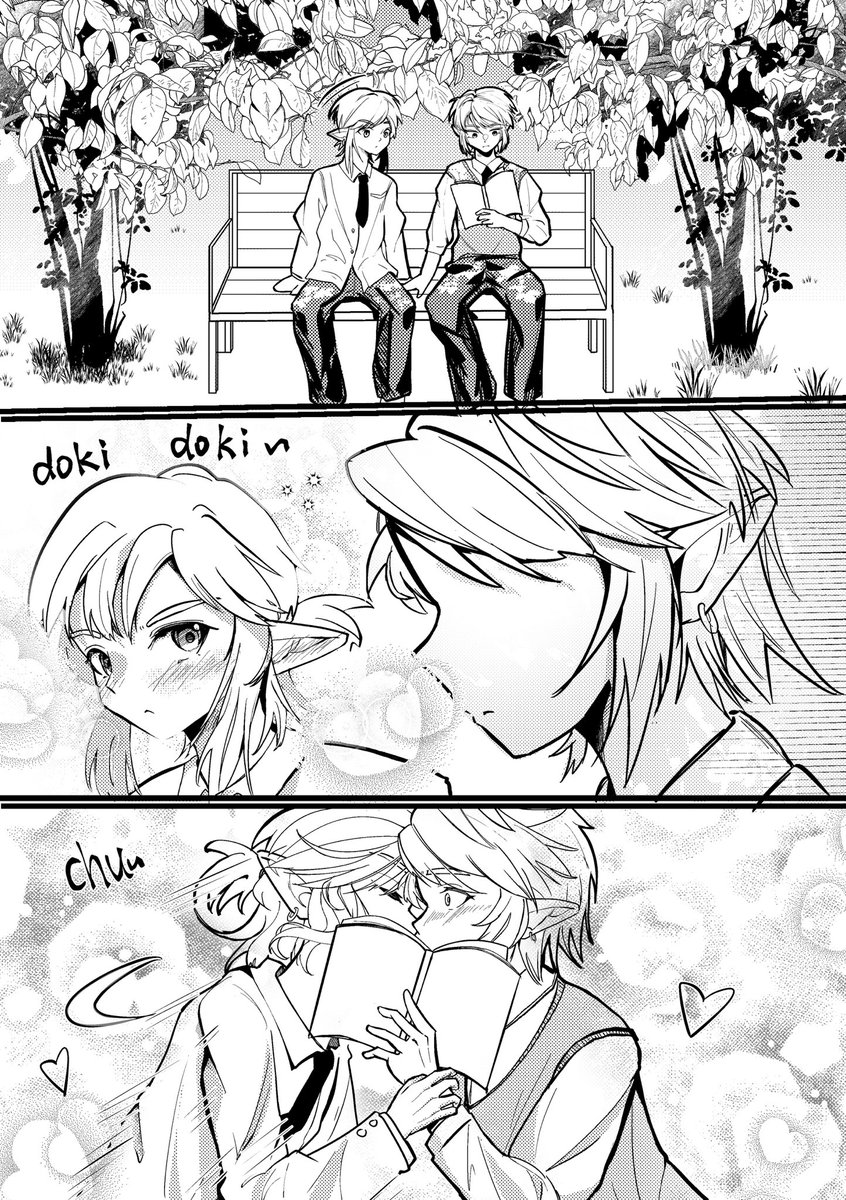 sakurahema2's tweet photo. ブレトワ❤️

不想让语言成为阅读漫画的阻碍，于是干脆画了一个不需要语言表达的场景🥰 https://t.co/ME9zFUkkft