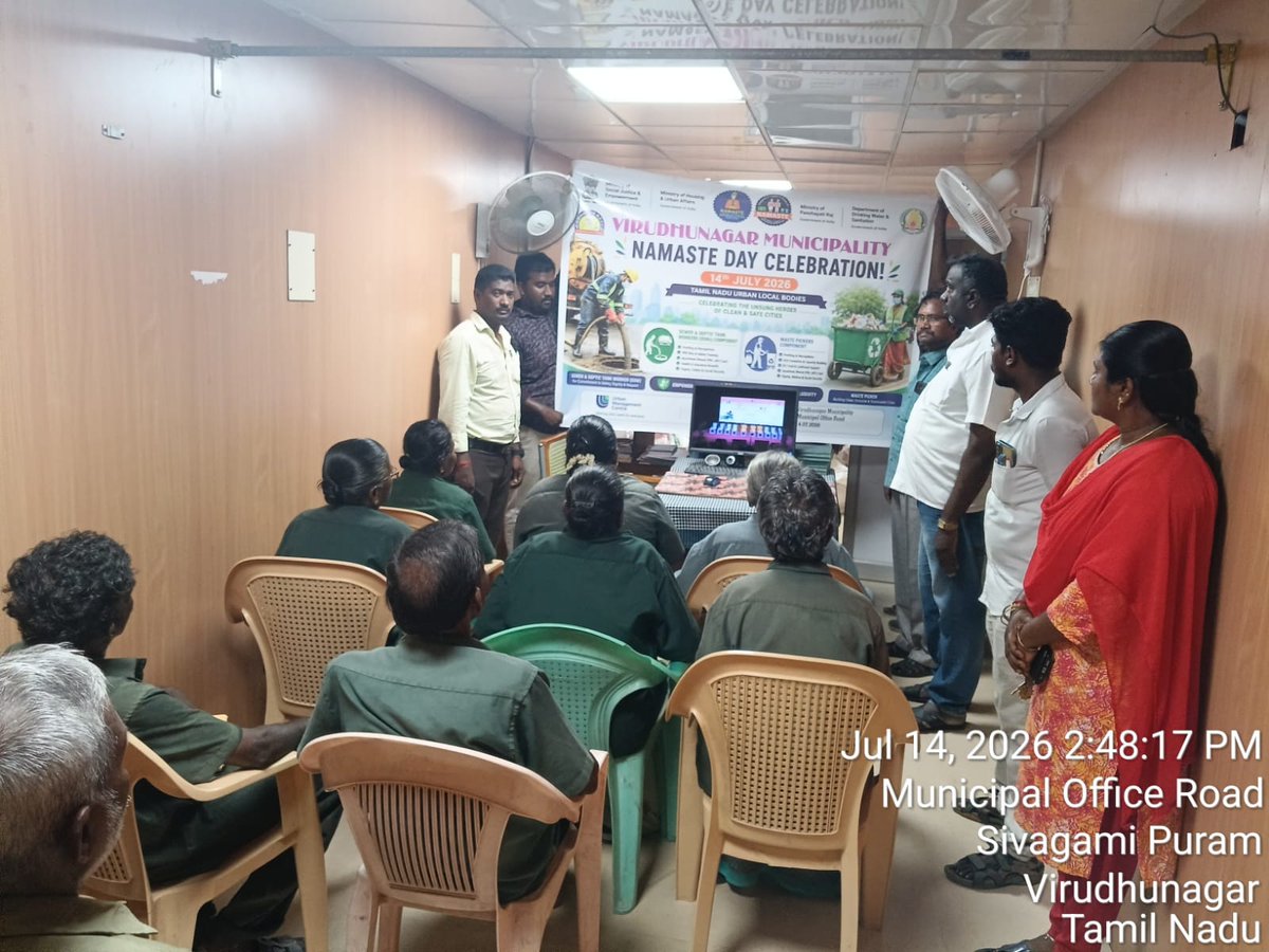 virudhunagarmpl's tweet photo. #SafaiApnaoBimaariBhagao #BeCleanBeHealthy #SwachhBharat #MAWSTamilnadu
@CMOTamilnadu
@GSBediIAS
@MoHUA_India
@SwachhBharatGov
@MawsTamilNadu
@SbmRdmaNellai https://t.co/9OCiGQ28pM